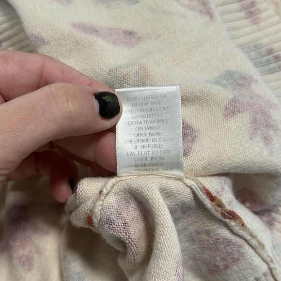 Vtg Fall Leaves Cardigan Sweater Womens Large Autumn Y2K Cottagecore Cotton Wool - Picture 10 of 10